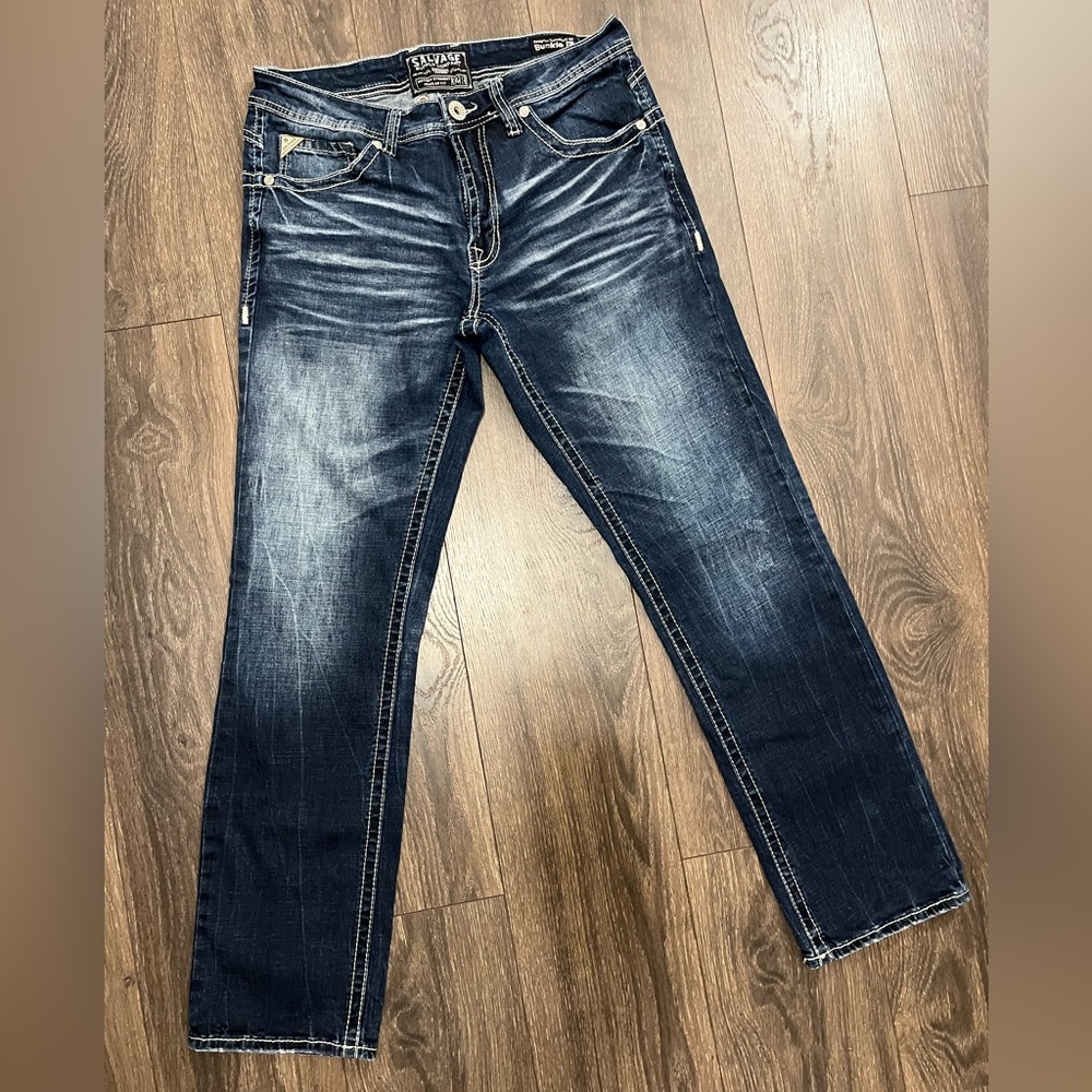 Men’s Salvage Supply Company Mayhem Straight Stretch Jean. 32R. New Without Tags